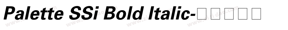 Palette SSi Bold Italic字体转换